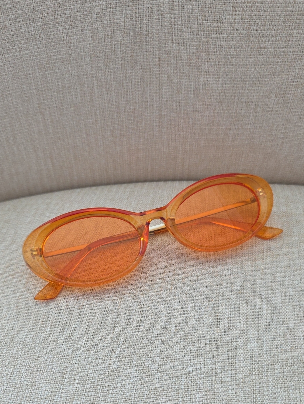 Orange Oval Fashion Sunglasses - Women's Accessories